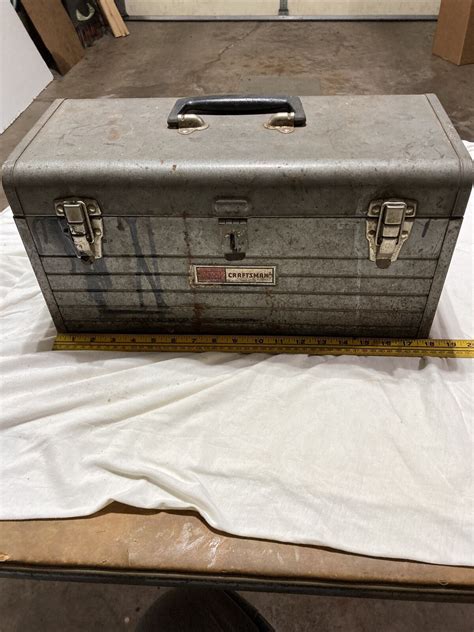 vintage sears craftsman metal tool box|craftsman under seat tool box.